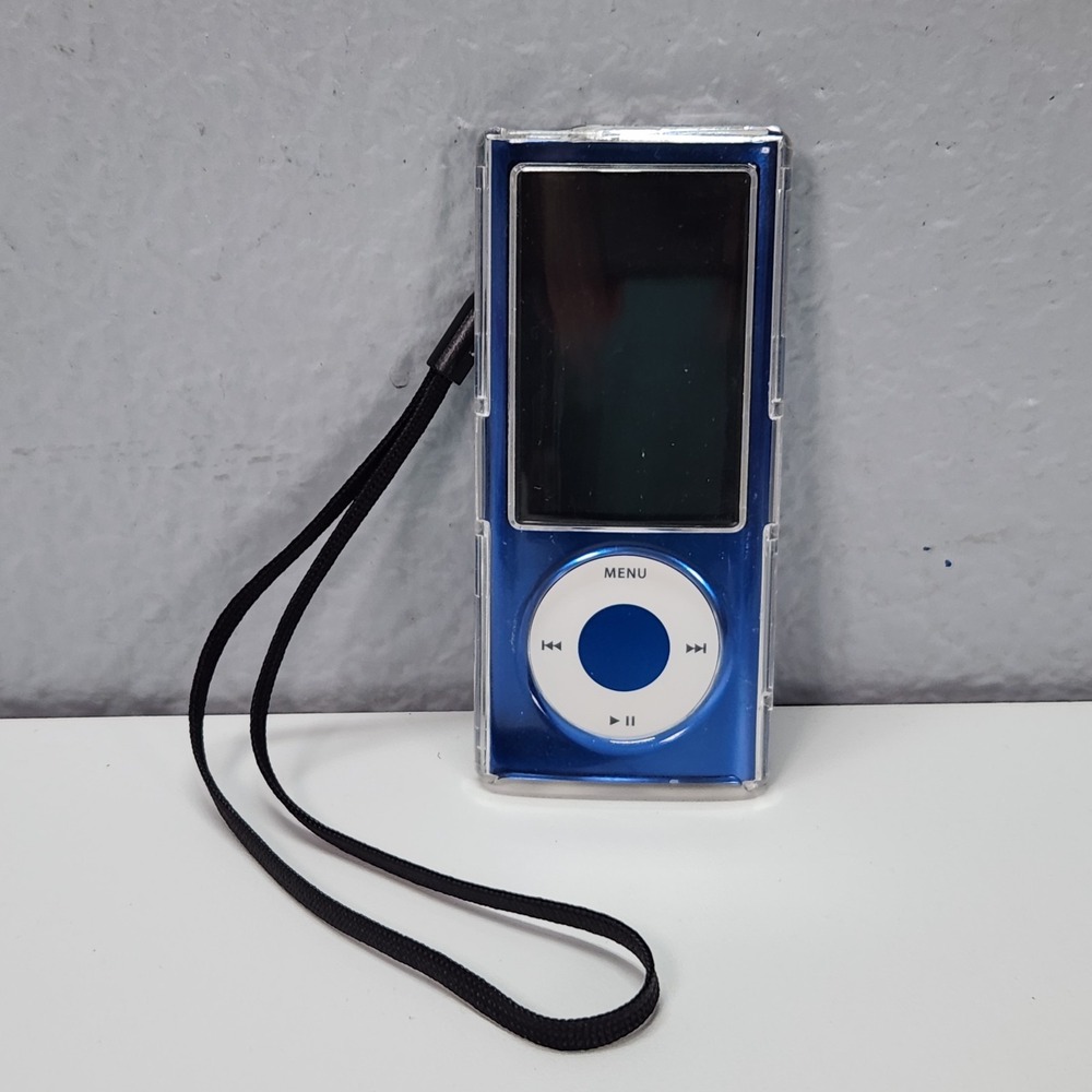Apple iPod Nano 5th Gen 8GB Blue Fair Dead Battery A1320 Camera Case